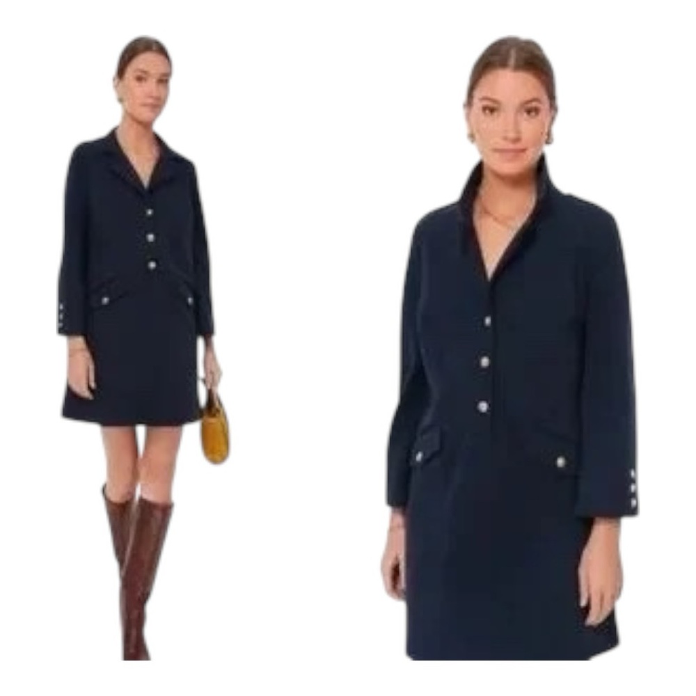 Tuckernuck Dark Blue Buttoned Mini Dress